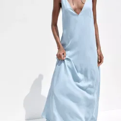 Vestido Midi Fluido Zara