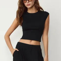 Camisa ajustada Crop Stradivarius