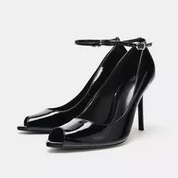 Sandalias tacón apertura Zara