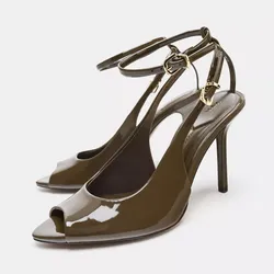 Sandalias tacón apertura Zara