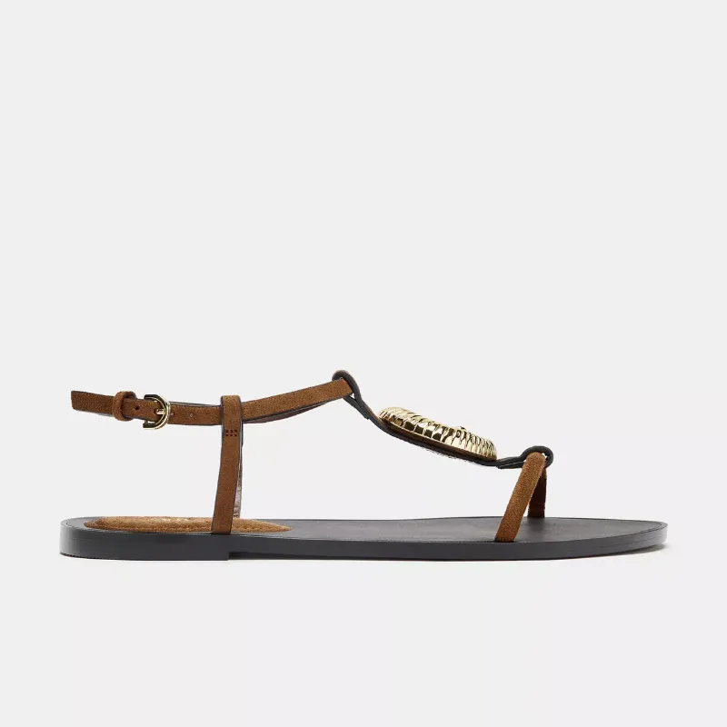 Sandalias planas caracol Zara