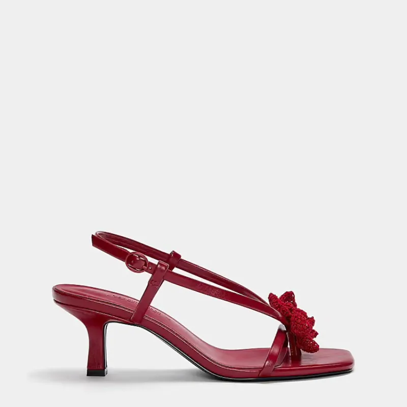 Sandalias tacón flor Pull&Bear