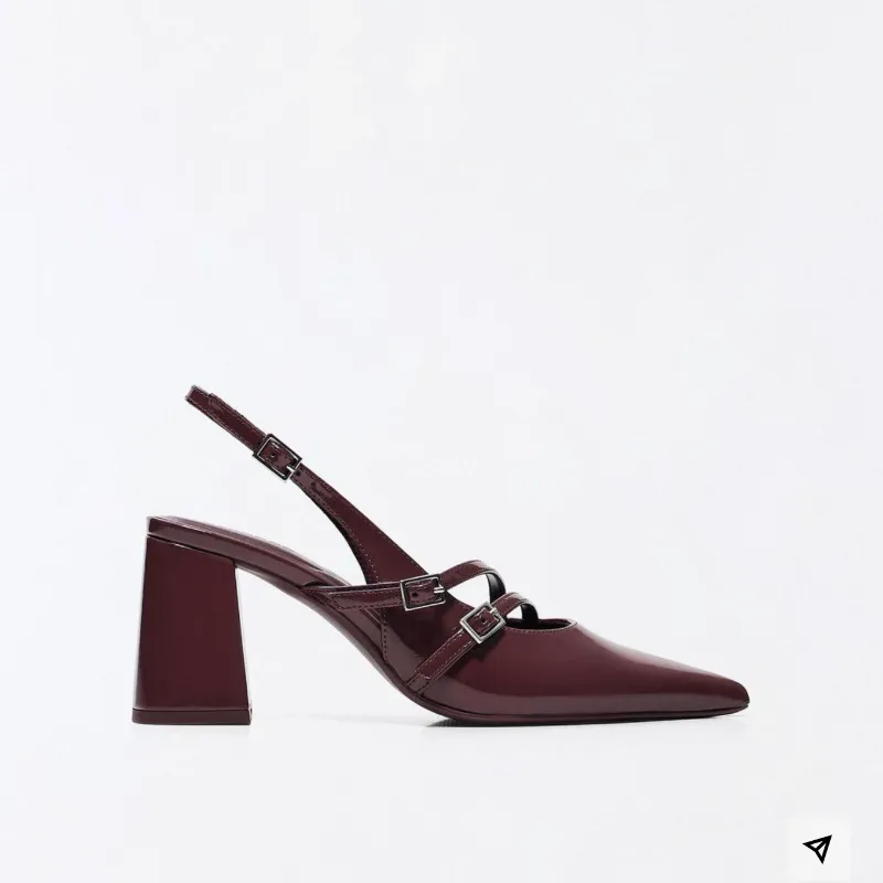 Zapato tacón cuadrado Bershka