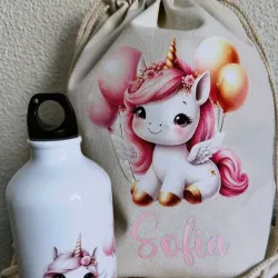 Combo mochila y botella deportiva