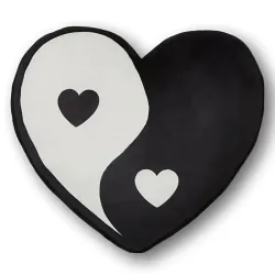 Cojin Negro (Corazón)