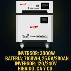 Inversor de Almacenamiento de Energía Híbrido MUST 3000W