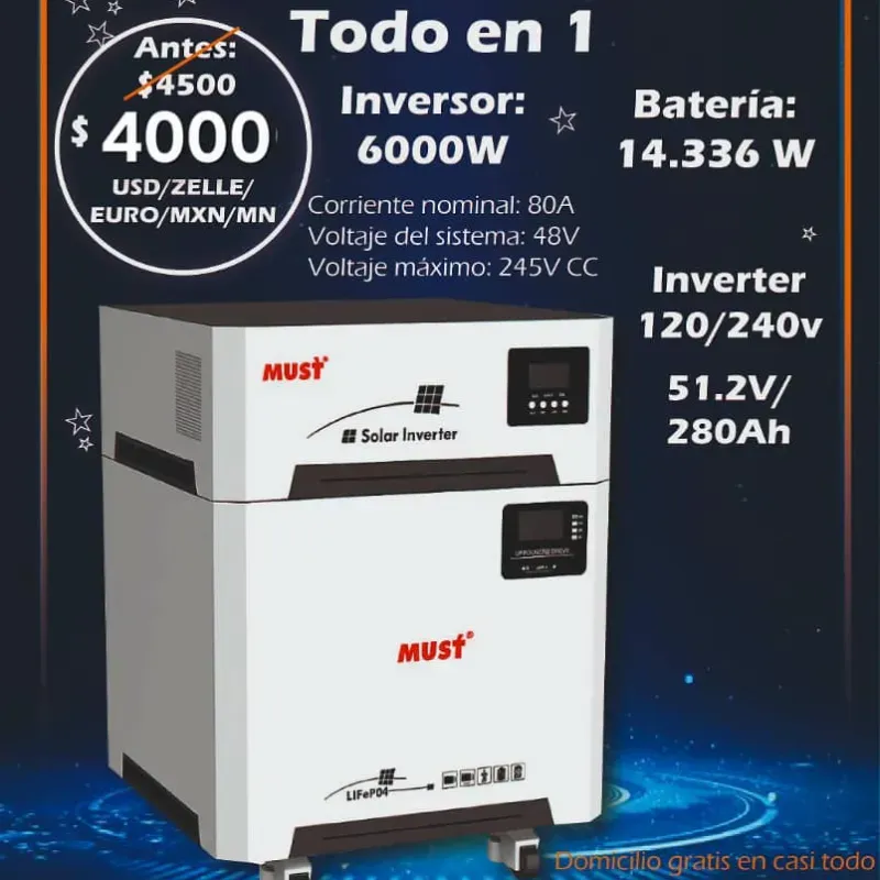 Inversor de Almacenamiento de Energía MUST 6KW