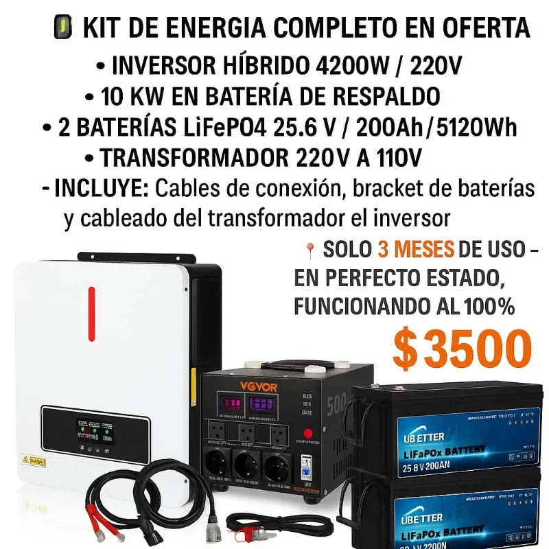 Kit de Energía Solar Completo (listo para usar)