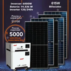 Kit Solar (Inversor de Almacenamiento de Energía Híbrido Must + 6 Paneles)