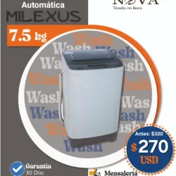 Lavadora Automática Milexus 7.5kg 