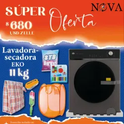 Lavadora - Secadora a Vapor Automática EKO 11kg