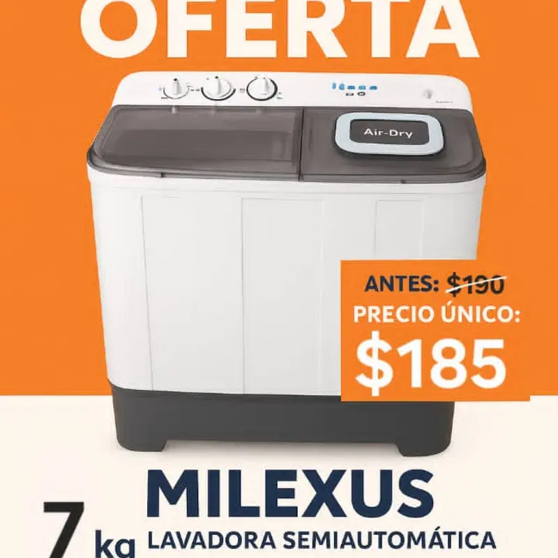 Lavadora Semiautomática Milexus 7kg 