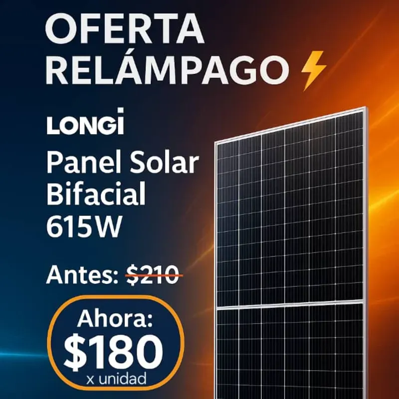 Panel Solar Bifacial LONGi 615W 