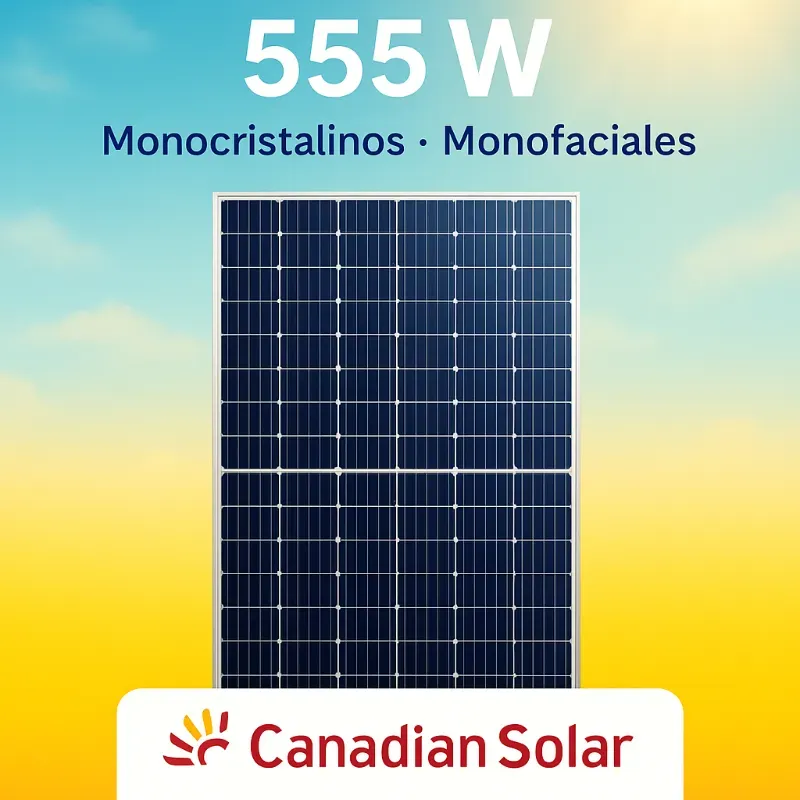 Paneles Monofaciales Canadian Solar 555W