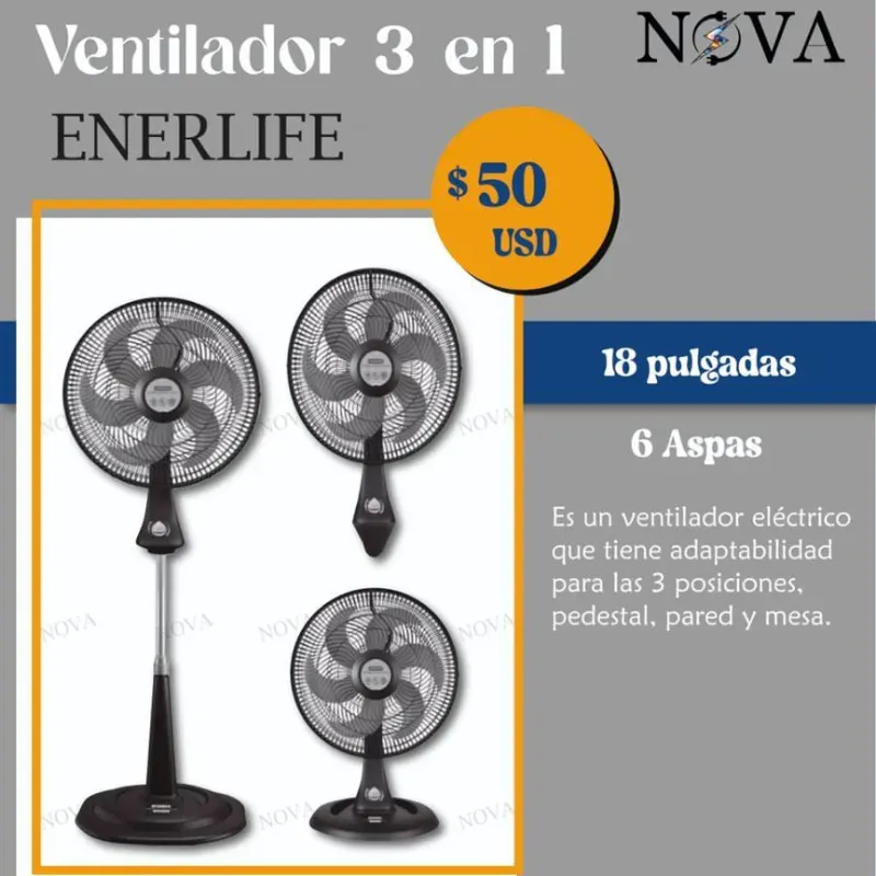 Ventilador Enerlife 3 en 1