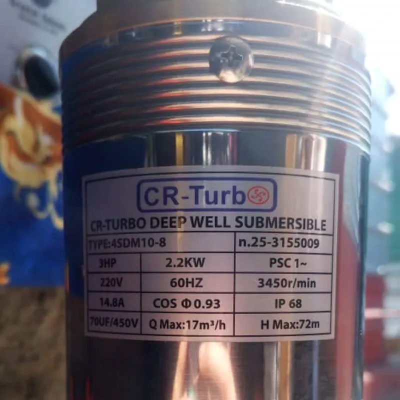 Turbina Sumergible (2"/3 HP) • CR-TURBO