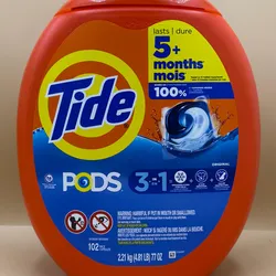 Cápsulas de lavado Tide 3 en 1 (102)