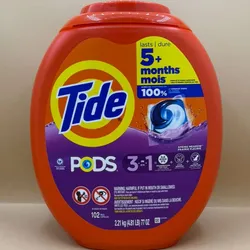 Cápsulas de lavado Tide 3 en 1 (102)