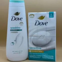 Gel de ducha + 6 jabones Dove Sensitive 🩵