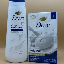 gel de ducha + 6 jabones Dove Original💙