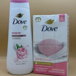 gel de ducha + 6 jabones Dove Pink 🩷