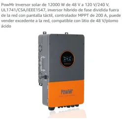 Inversor solar híbrido PowMr 12000W (120V-240V)