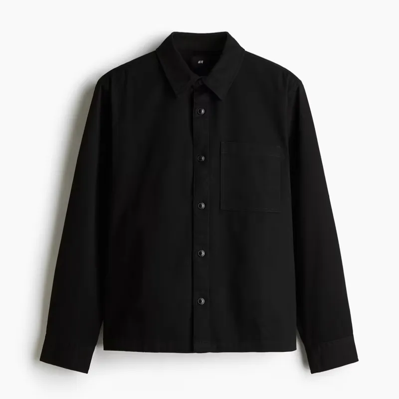 Camisa negra mezclilla