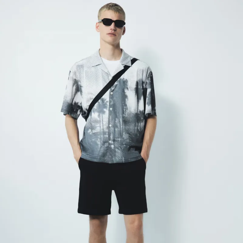 Short de felpa negro