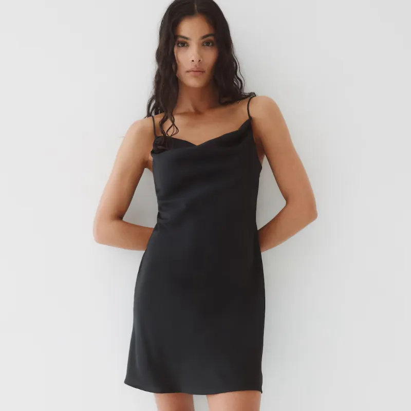 Vestido rosa negro 
