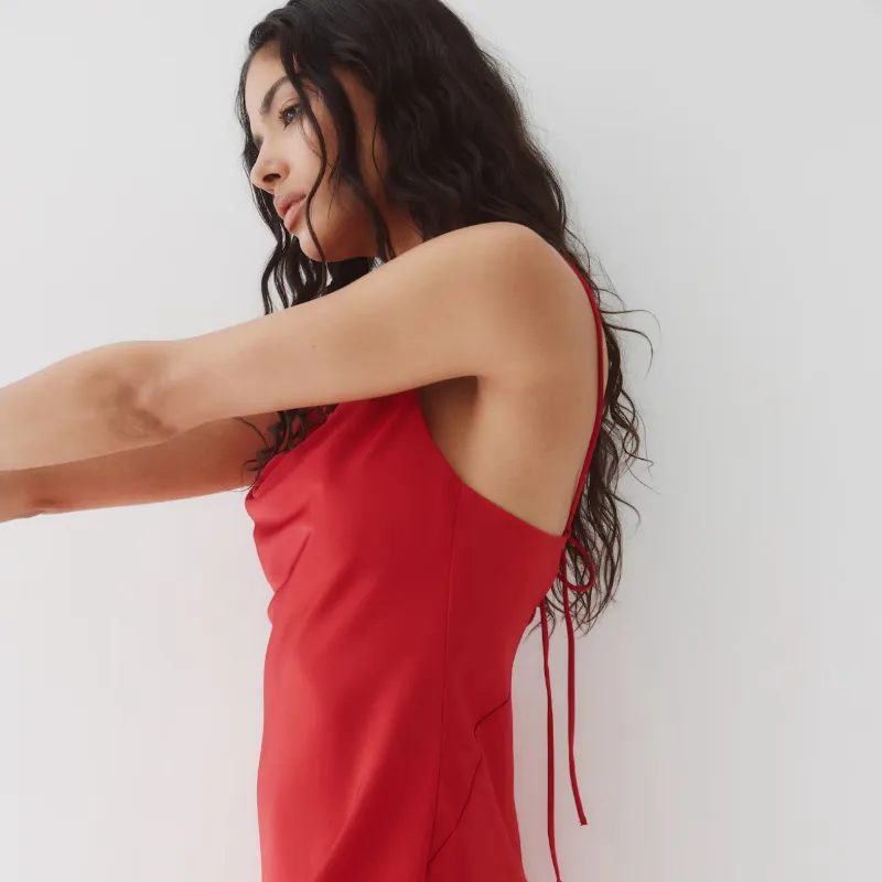 Vestido rosa roja