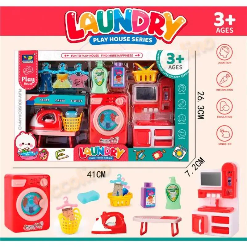Juego de lavandería con tabla de planchar