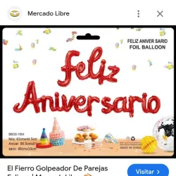 Set de globos Feliz Aniversario 