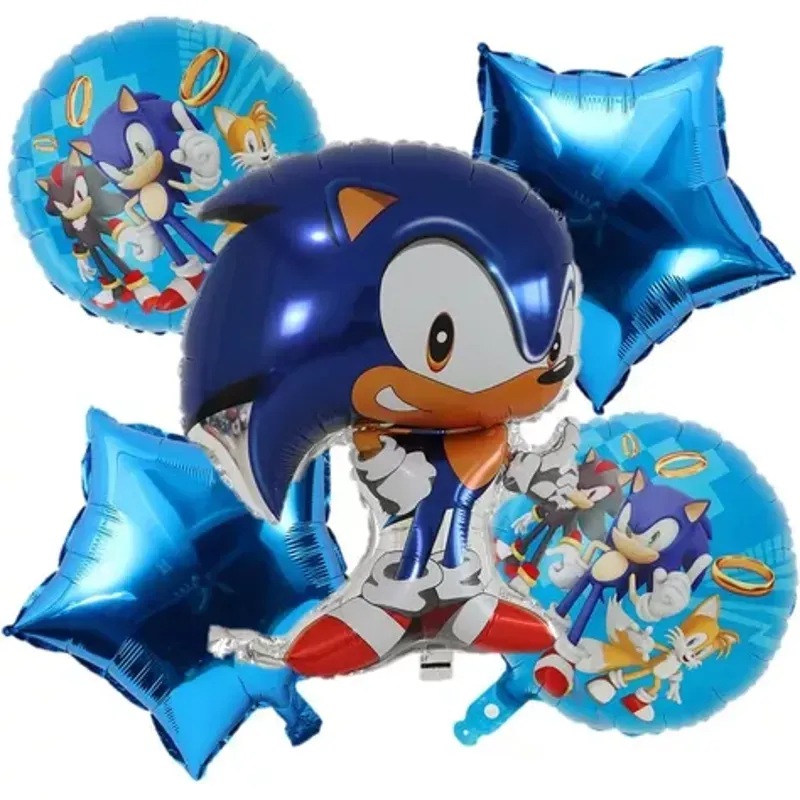 Set de globos metálicos Sonic 