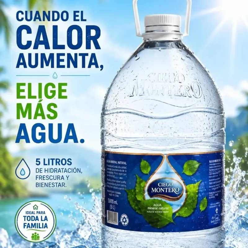 Agua Mineral Natural Ciego Montero - 5000 ml (5 L)