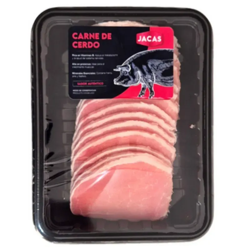 Bistec de Lomo de cerdo en bandeja sellado al vacío importada