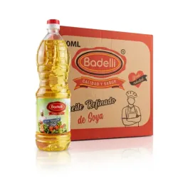 Caja de Aceite Refinado de Soja Badelli - 12 × 900 ml
