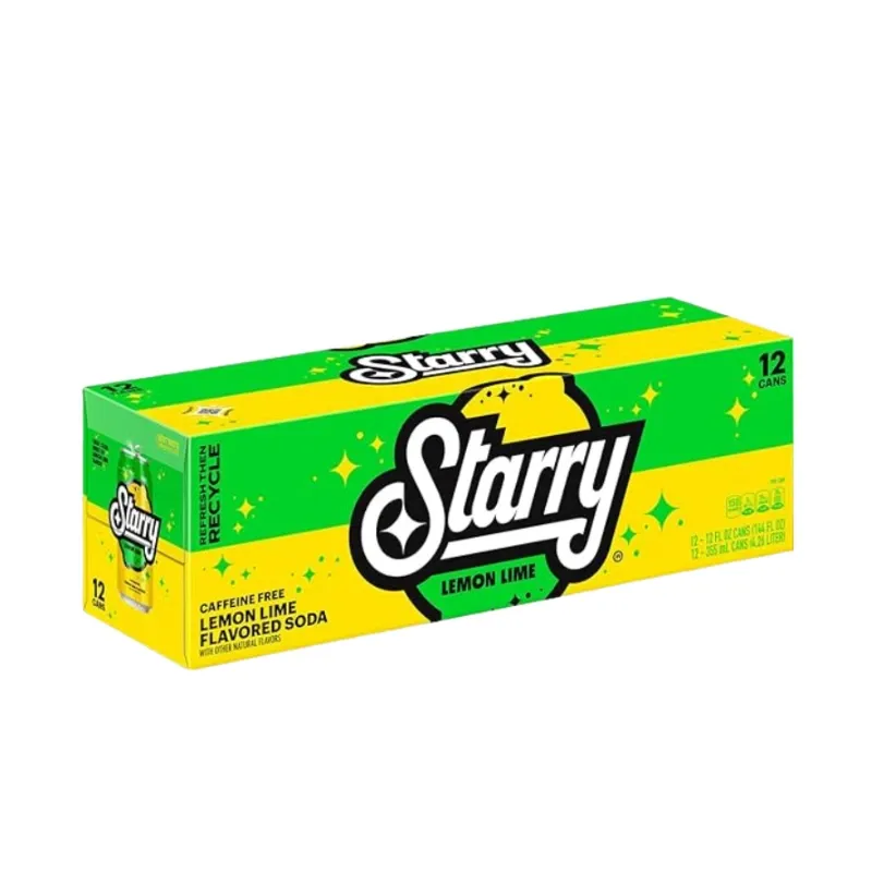 Caja de Refresco Starry de Limón - 12 latas (330 ml)