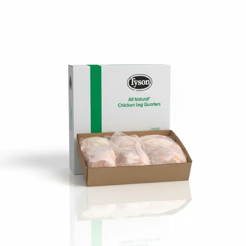 Cajas de pollo de muslo con contramuslo 