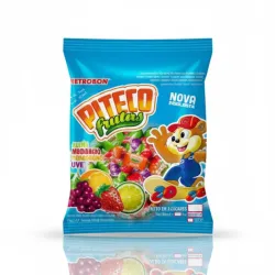 Caramelos Masticables Piteco Fruits uva, limón, fresa y mandarina 