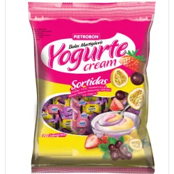 Caramelos masticables Yogurte cream sabor Fresa, Maracuyá y Uva