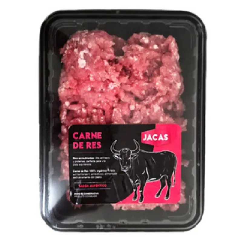 Carne de Res Premium molida en bandeja sellada al vacío importada 