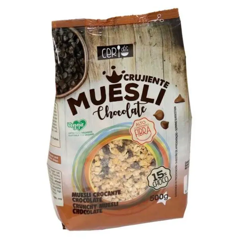 Cereal Muesli crocante con chispas de chocolate 