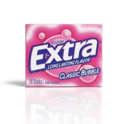 Chicle Sin Azúcar Extra Classic Bubble Wrigley's - Paquete de 15 Láminas