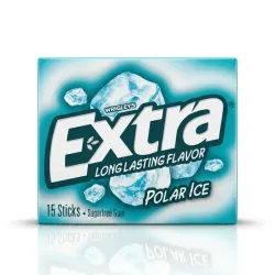 Chicle Sin Azúcar Extra Polar Ice Wrigley's - Paquete de 15 Láminas
