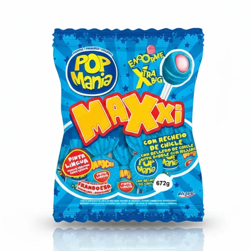 Bolsa de Chupete Pop Mania Maxxi de Frambuesa 