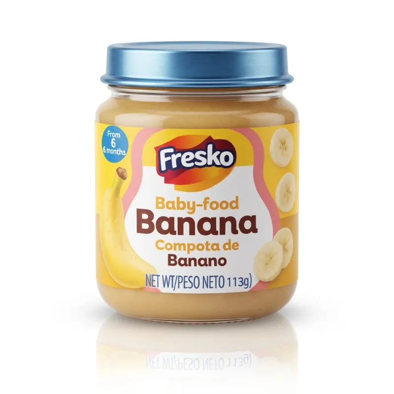 Compota de Banano Fresko Baby-Food - Frasco de 113 g (4 oz)