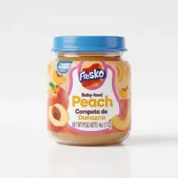 Compota de Durazno para Bebé Fresko Baby-food Peach - Frasco de 4 oz (113 g)