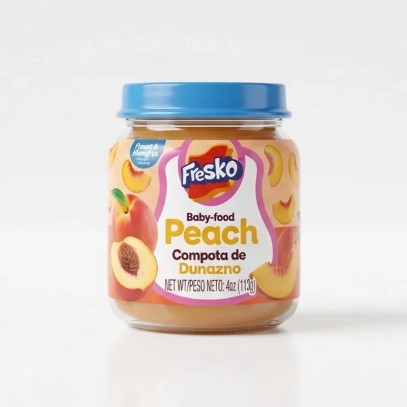 Compota de Durazno para Bebé Fresko Baby-food Peach - Frasco de 4 oz (113 g)