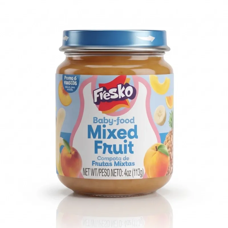 Compota de Frutas Mixtas Fresko Baby-Food (Mixed Fruit) - Frasco de 113 g (4 oz)