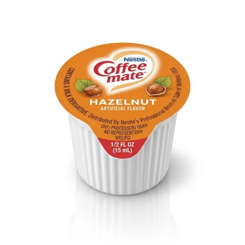 Crema Líquida para Café Nestlé Coffee Mate Sabor Avellana (Hazelnut) - Mini Porción de 1/2 fl oz (15 ml)